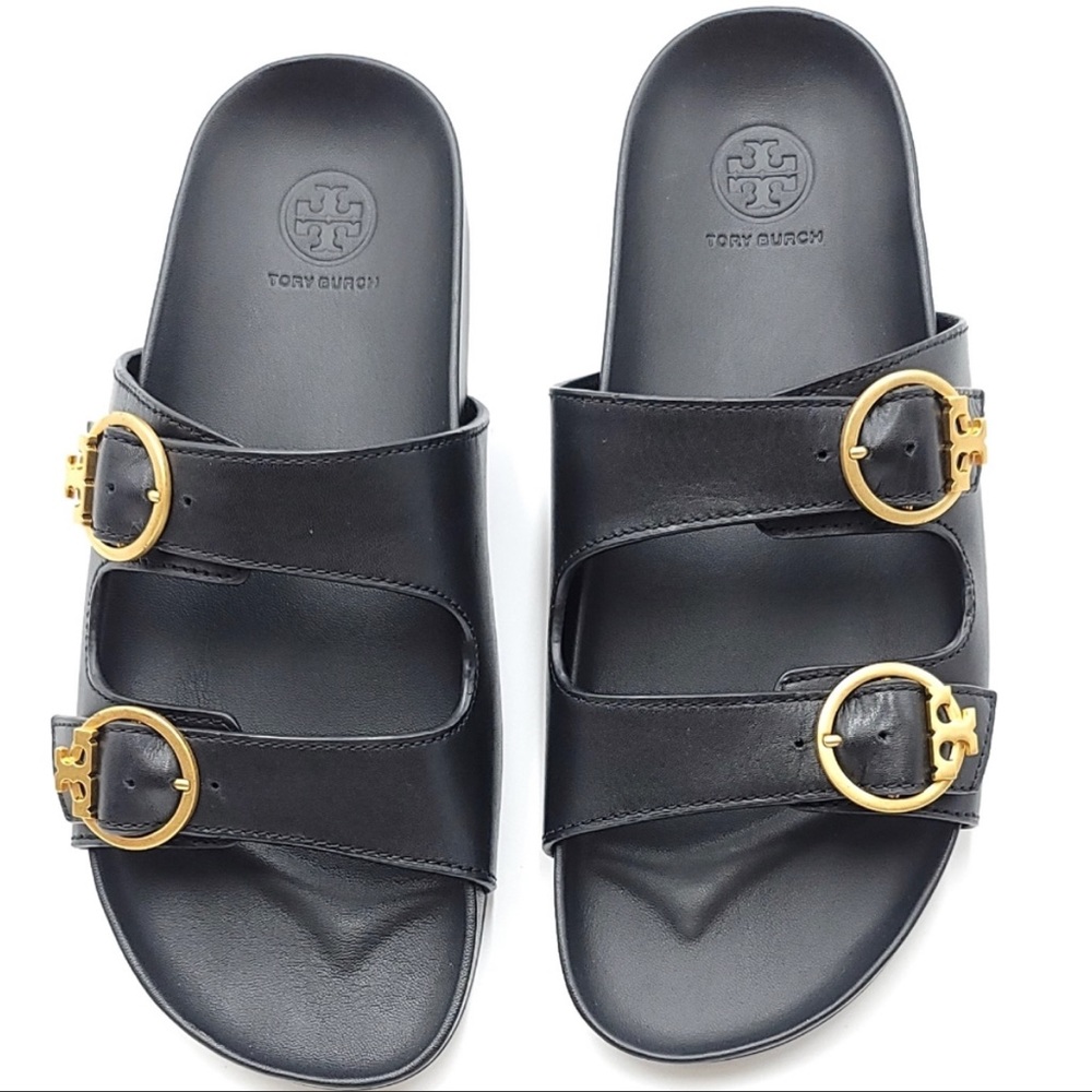 Tory Burch black leather Anatomic Slides 9